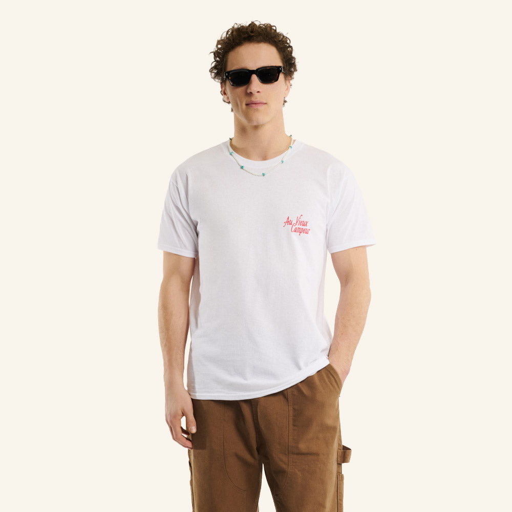Au Vieux Campeur - Congés Payés - T-Shirt Montagne - Blanc - 1
