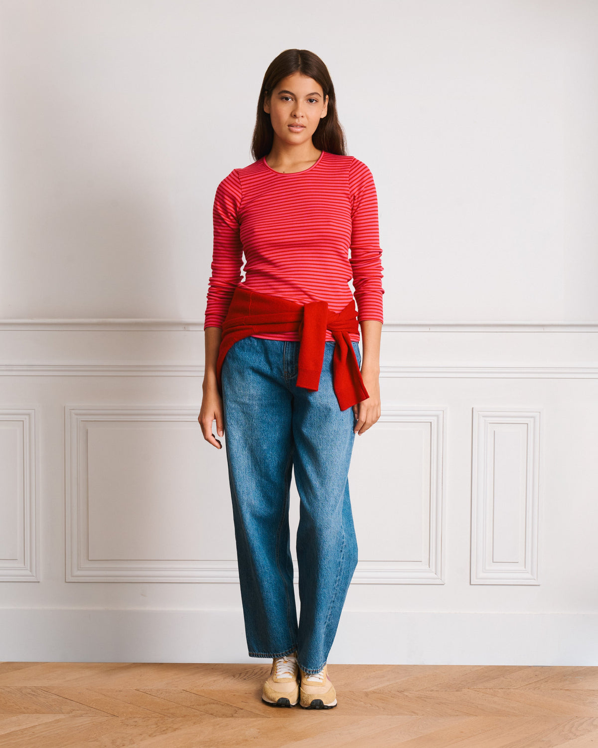 Merci - T-Shirt Carla - Rouge & Rose - 2