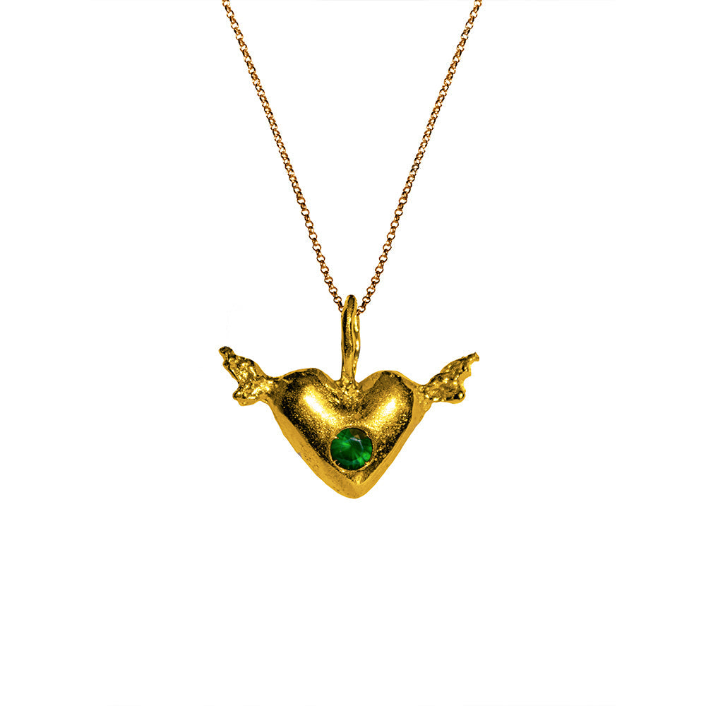 Sofia Rocha - Collier Corazon Con Alas - Or - 1