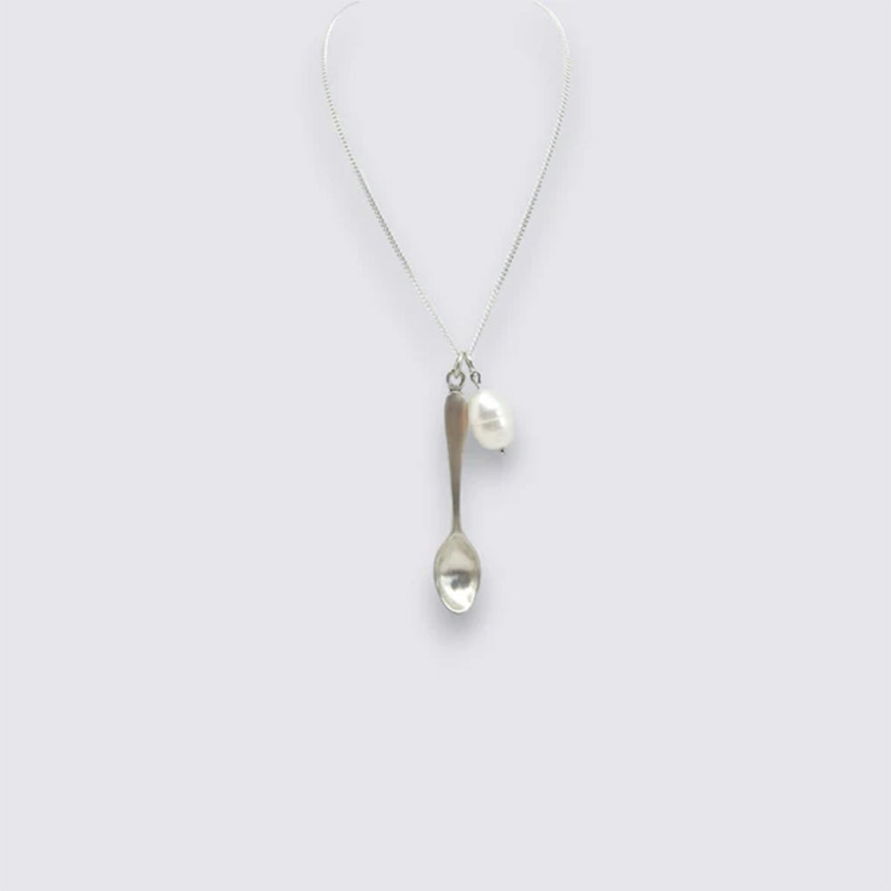 Franck Passerat - Collier Spoon Perle - Argent - 1