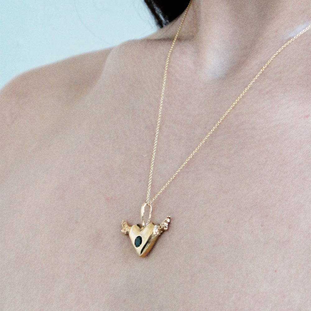 Sofia Rocha - Collier Corazon Con Alas - Or - 2
