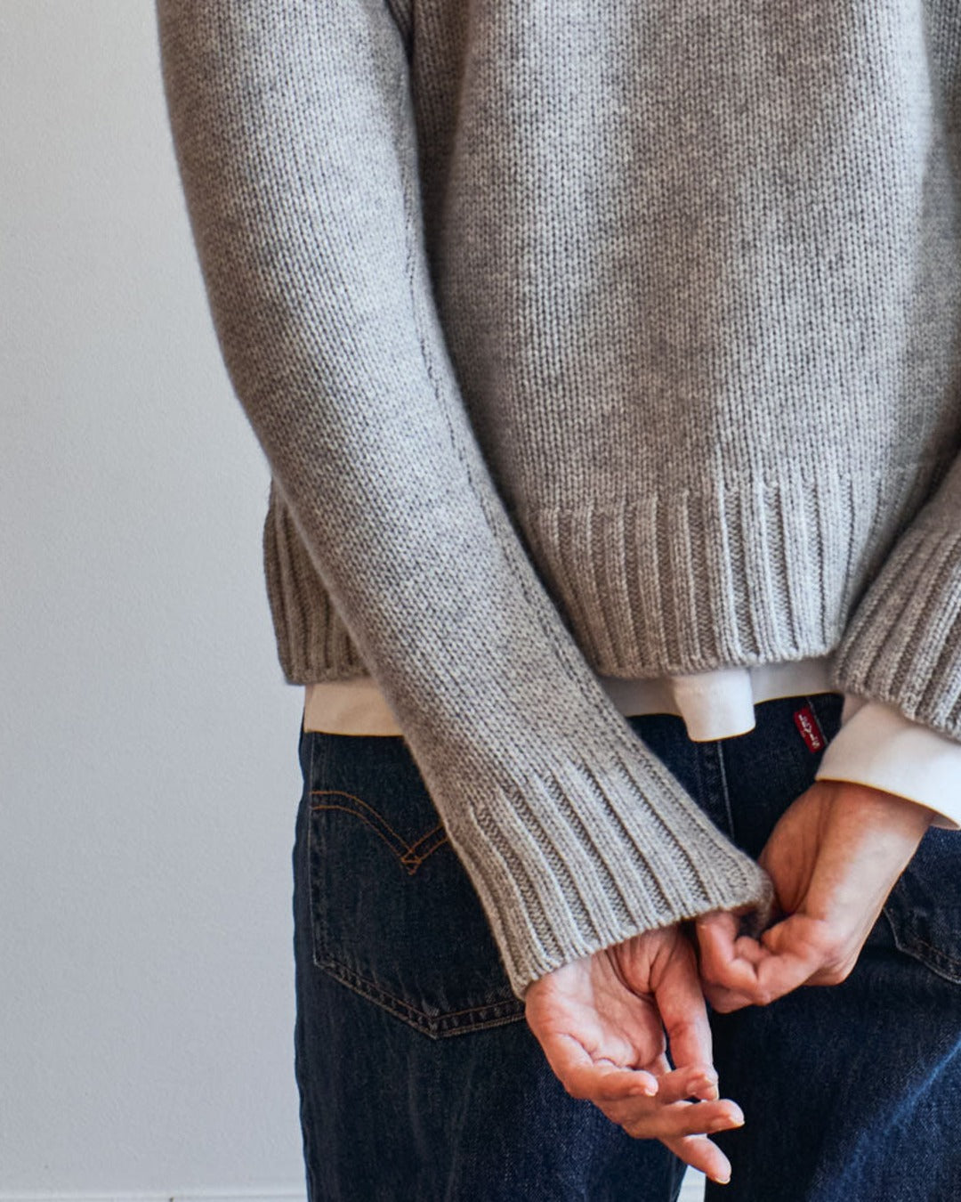 Merci - Pull en laine - Gris - 2