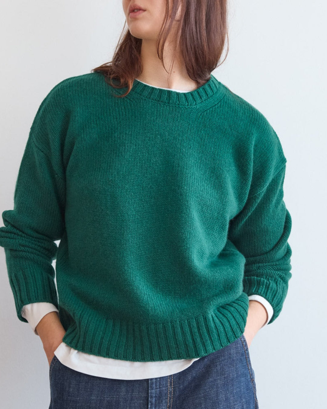 Merci - Pull en laine - Vert Forêt - 1