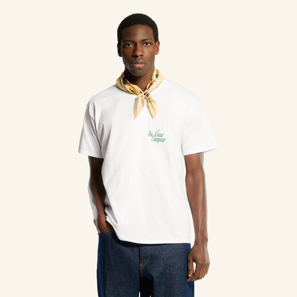 Au Vieux Campeur - Congés Payés - T-Shirt Manches Courtes Sommets - Blanc - 1