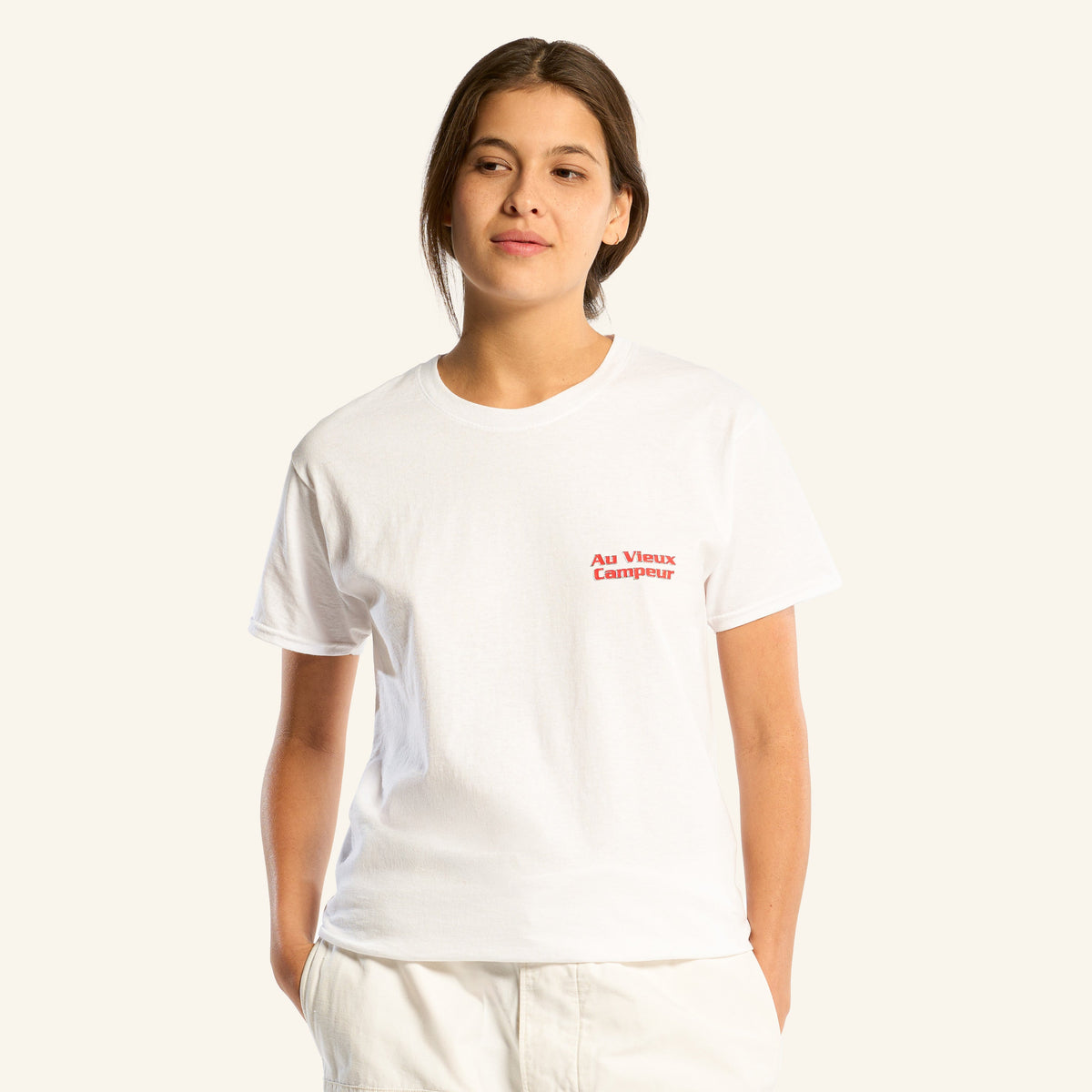 Au Vieux Campeur - Congés Payés - T-Shirt Manches Courtes Plans - Blanc - 1