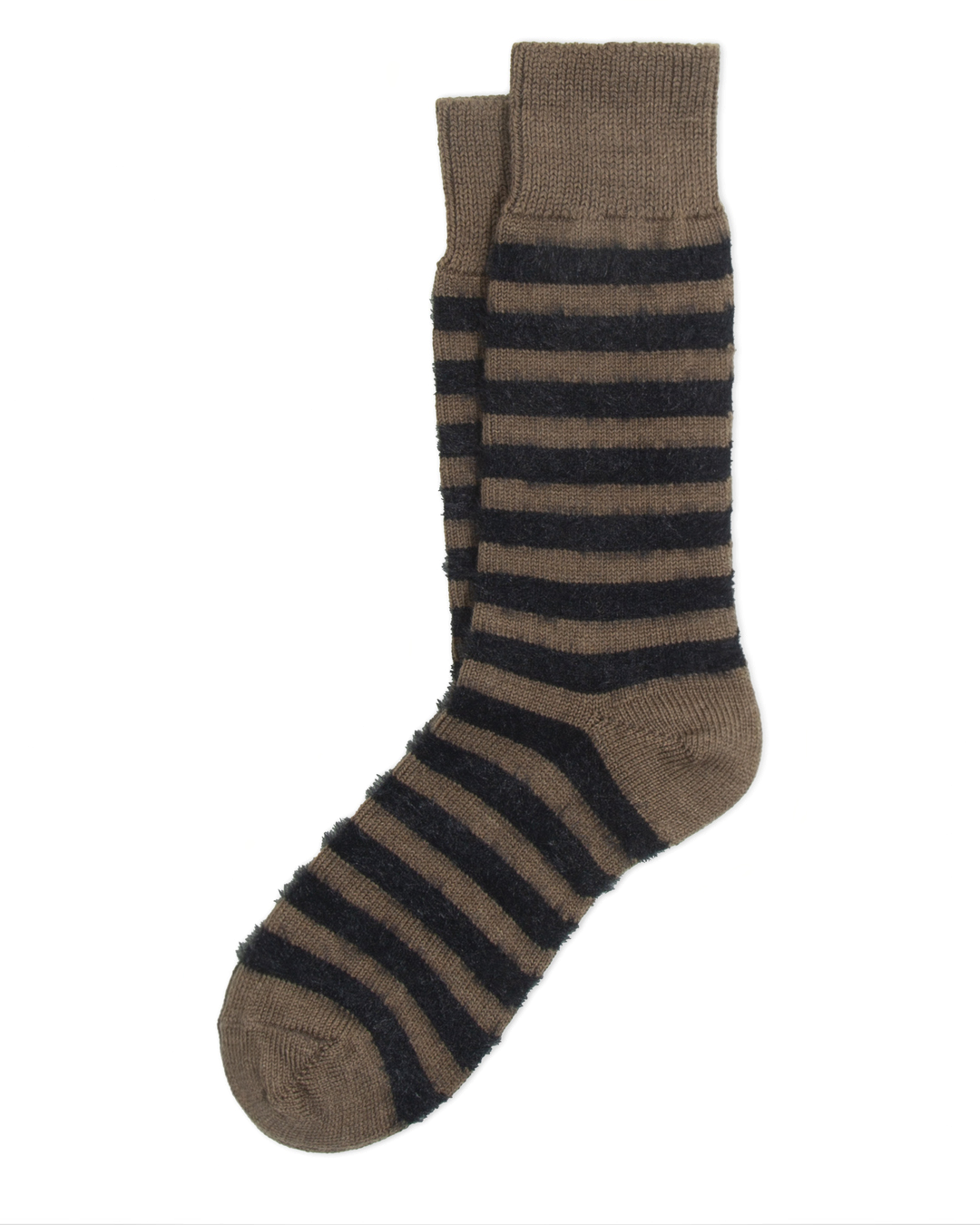 Ant45 - Chaussettes Elodie Rayées - Marron - 1