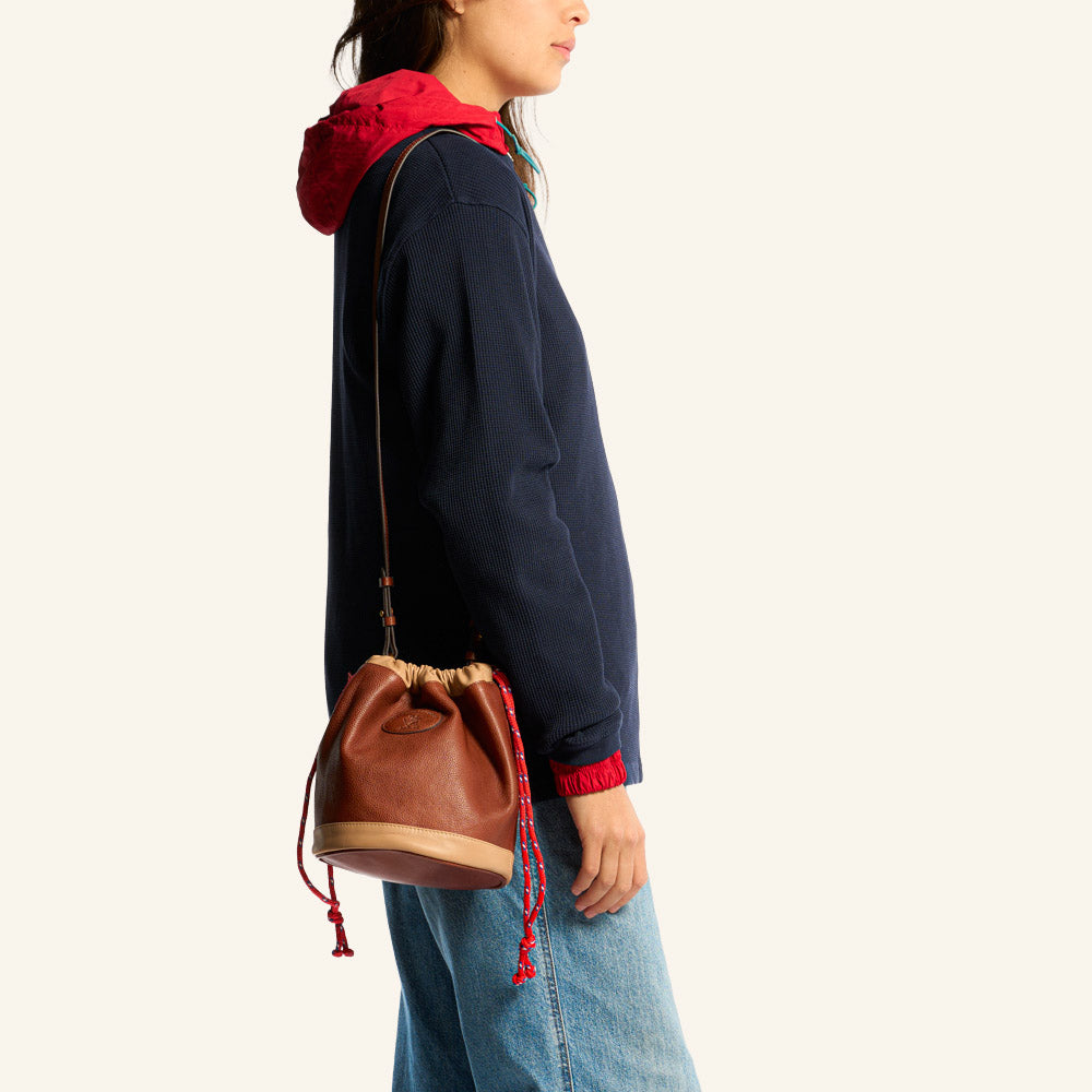Au Vieux Campeur - Congés Payés - Sac Grimpeur En Cuir - Camel & Beige - 2